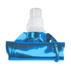 Foldable PE/PET BPA free water bottle (480ml), with snap hook
