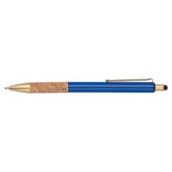 Ball pen with cork grip zone