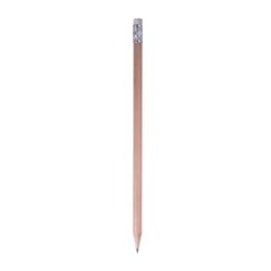 Wooden pencil with graphite lead, cylindrical cross-section and white rubber, sharpened Wooden pencil with graphite lead, cylindrical cross-section and white rubber, sharpened