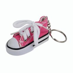 Sneaker-shaped fabric key ring