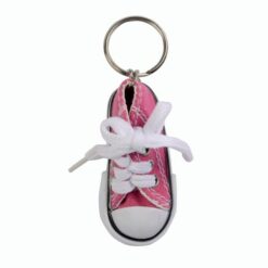 Sneaker-shaped fabric key ring