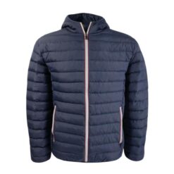 Padded 50D polyester jacket with hood. Sizes: S/M/L/XL/XXL
