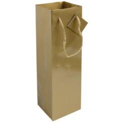157 g/m2 laminated paper bottle shopping bag with gusset and bottom reinforcement, string 157 g/m2 laminated paper bottle shopping bag with gusset and bottom reinforcement, string