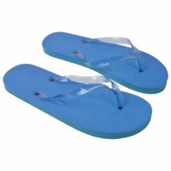 UNISEX flip-flops with PE (114 g) sole and transparent PVC straps. One size (36-39)