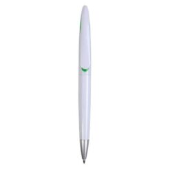 Plastic snap pen with white barrel and curved clip with coloured inside, jumbo refill Plastic snap pen with white barrel and curved clip with coloured inside, jumbo refill
