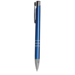 Metal snap pen with 3-ring decoration and chromed details
