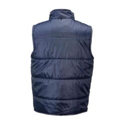 Padded and lined polyester vest with 2 zipped side pockets. Sizes: S/M/L/XL/XXL