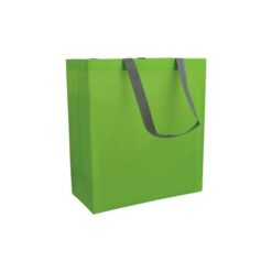 Laminated, heat-sealed 100 g/m2 non-woven fabric shopping bag with gusset Laminated, heat-sealed 100 g/m2 non-woven fabric shopping bag with gusset