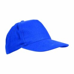 Thick brushed cotton 5-panel cap with adjustable velcro strap