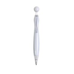 Plastic snap pen with round coloured button