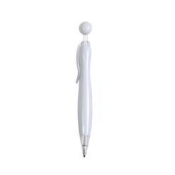 Plastic snap pen with round coloured button