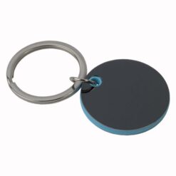 Round metal key ring with coloured plastic edge Round metal key ring with coloured plastic edge