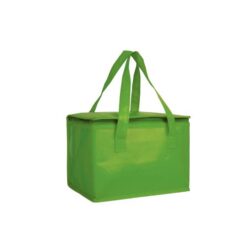 Laminated non-woven fabric cooler bag with silver interior