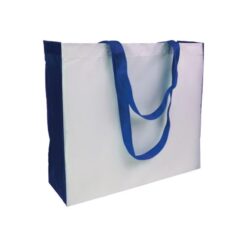Heat-resistant 210D polyester shopping bag with coloured gusset, suitable for sublimation Heat-resistant 210D polyester shopping bag with coloured gusset, suitable for sublimation