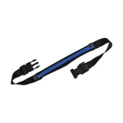 Slim, spandex 1-pocket waist bag with adjustable waist strap and clip closure Slim, spandex 1-pocket waist bag with adjustable waist strap and clip closure