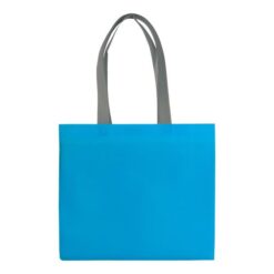 Laminated non-woven fabric shopping bag with gusset and long handles
