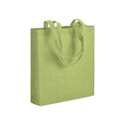 150 g/m2 recycled cotton shopping bag, melange effect, long handles and gusset 150 g/m2 recycled cotton shopping bag, melange effect, long handles and gusset