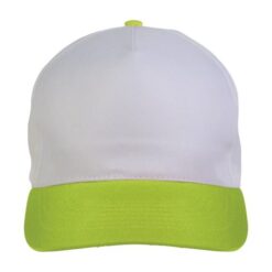 Polyester 5-panel cap with adjustable velcro strap