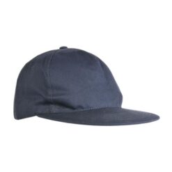 Polyester 5-panel cap with straight visor and adjustable velcro strap