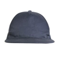 Polyester 5-panel cap with straight visor and adjustable velcro strap