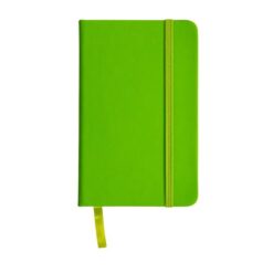 PU notebook with coloured elastic, ruled sheets (80 pages), satin bookmark