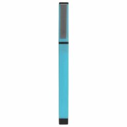 Flat, plastic rubberised pen with flat metal clip and lid Flat, plastic rubberised pen with flat metal clip and lid