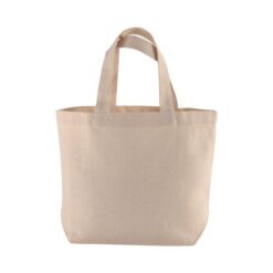 120 g/m2 cotton shopping bag, short handles and bottom gusset