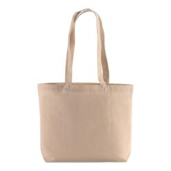 120 g/m2 cotton shopping bag, long handles and bottom gusset