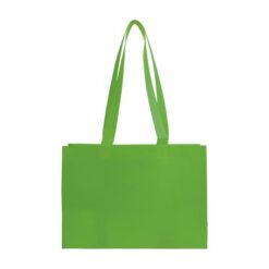 Heat-sealed 70 g/m2 non-woven fabric shopping bag with bottom gusset and long handles