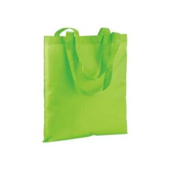 210T polyester fluorescent shopping bag with long handles 210T polyester fluorescent shopping bag with long handles