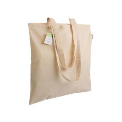140 g/m2 organic cotton shopping bag, long handles 140 g/m2 organic cotton shopping bag, long handles