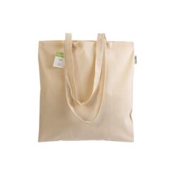 140 g/m2 organic cotton shopping bag, long handles