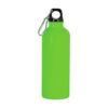 Aluminium water bottle (500 ml) with plastic lid and snap hook (22 cm tall)