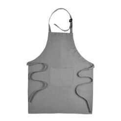 30% cotton/70% polyester (180 g/m2) long cooking apron with front pocket and metal buckle