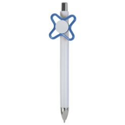 White plastic snap pen with coloured spinner. Centre of the spinner to be customised