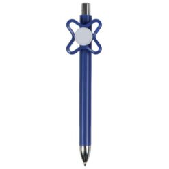 Coloured plastic snap pen with coloured spinner. Centre of the spinner to be customised