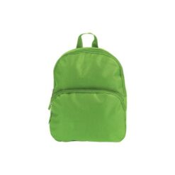 600D polyester mini backpack with 2 pockets. Adjustable shoulder strap and padded back