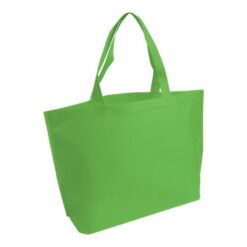Non-woven thermowelved shopping bag with gusset to the bottom
