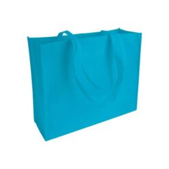 Non woven sticked shopping bag, long handle and gusset
