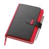 Notebook with business card compartments