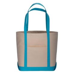 Natural cotton shopping bag with gusset at the base