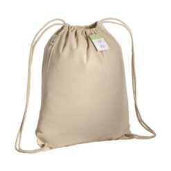 Organic cotton drawstring bag with reinforced corners Organic cotton drawstring bag with reinforced corners