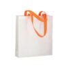 Heat-sealed 80 g/m2 non-woven fabric shopping bag with gusset and long handles