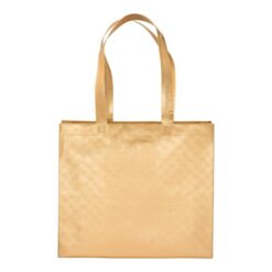 Laminated non woven thermowelded shopping bag, long handles and gusset