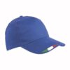 5 panels polyster baseball cap with tricolour italian flag printing