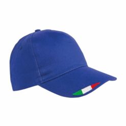 5 panels cotton baseball cap with tricolour italian flag embroidery 5 panels cotton baseball cap with tricolour italian flag embroidery