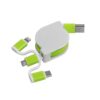 Retractable charging cable USB, Type-C, lightning and micro USB