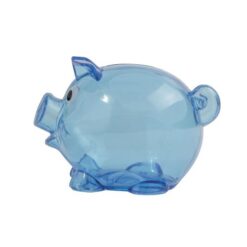 Plastic mini piggy coin bank refillable with cap