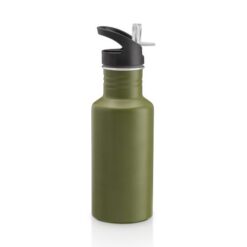 Aluminium sport bottle with straw (600 ml)