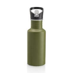 Aluminium sport bottle with straw (600 ml)